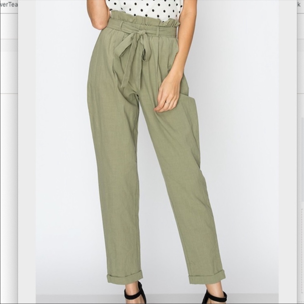 Paper bag waist trousers